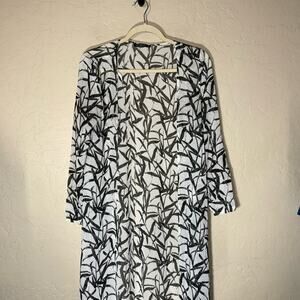 Cotton on shear open front long sleeve full length shear swim cover up kimono